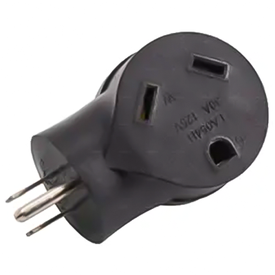 LA054H 5-15P 公头转 TT-30R 母头 15 安培至 30 安培重型 90 度角房车适配器房车露营车汽车家用拖车电源线插头