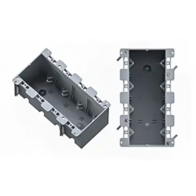 P060 美国 68 铜合金四位旧工作开关/插座盒，带安装耳和旋转夹 4.5 英寸深 x 2-7.8 英寸宽 x 3.5 英寸长