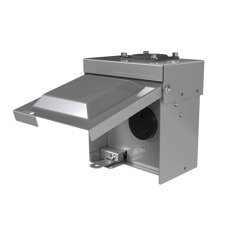 LSTK02 ETL 标准 NEMA TT-30R 125V 30A 重型金属防风雨封闭式可上锁电源插座盒